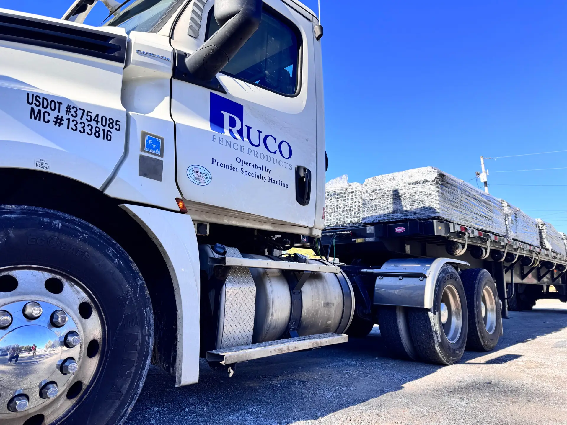 Fence Supply Delivery from Ruco Fence Prodcuts to a Fence Contractor